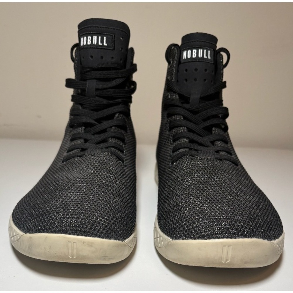 NOBULL Men's High-Top Trainer Black Heather Off White | Size 12 - Picture 2 of 11